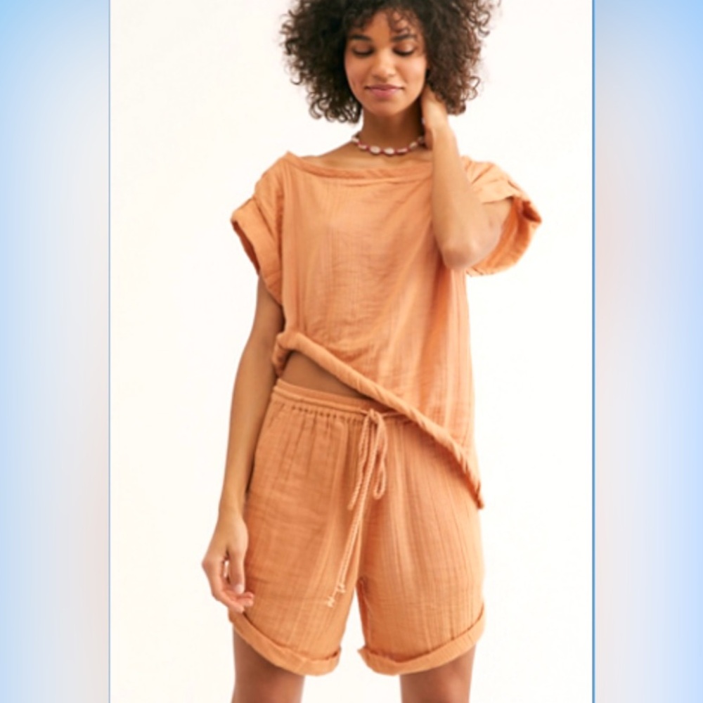 Free People Easy Days Gauze Set Sz XS